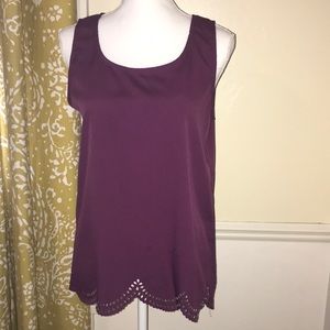 Purple scalloped tank